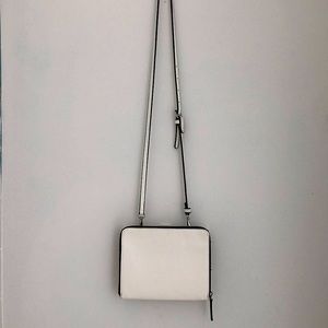 ZARA White Leather CrossBody Purse